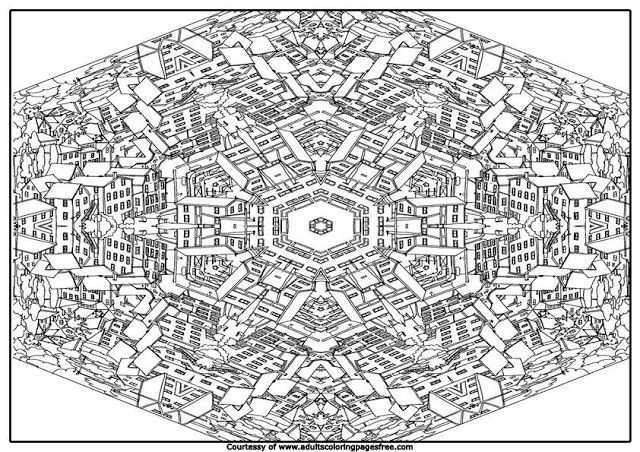 Adults Coloring Pages Free Mandala House Adults Architectures Coloring Pages