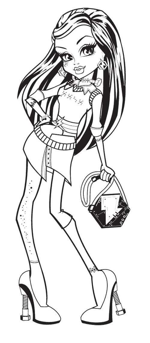 Monster High Frankie Stein Coloring Page Coloring Pages Cool Coloring Pages Monster H