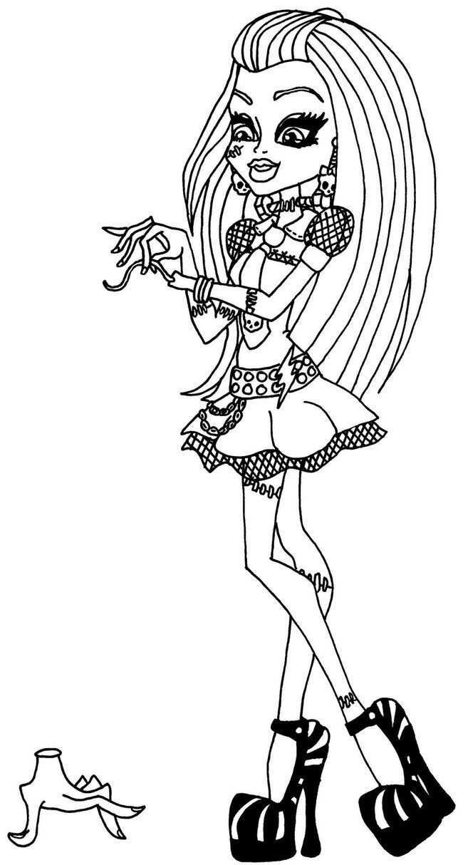 Frankie Stein Monster Coloring Pages Coloring Pages Monster High Printables
