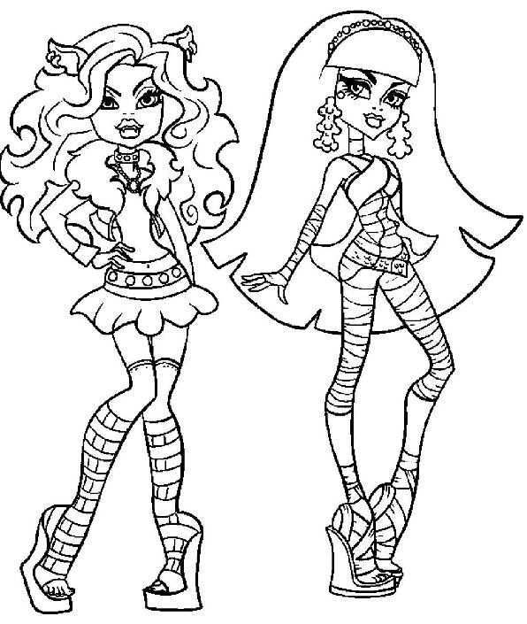 Coloring Page Monster High Clawdeen Cleo Monster Coloring Pages Coloring Pages Free C