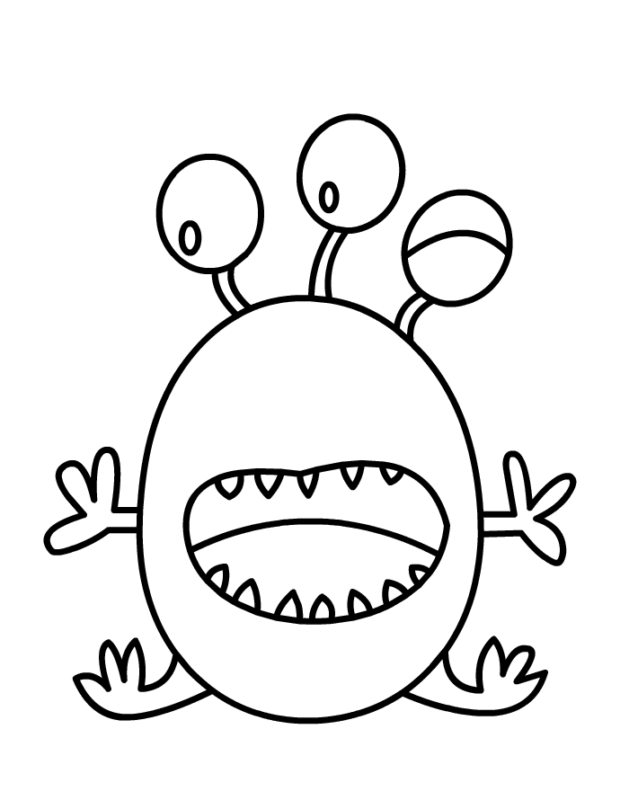 Monsters Kleurplaat Google Zoeken Monster Coloring Pages Monster Quilt Coloring Pages