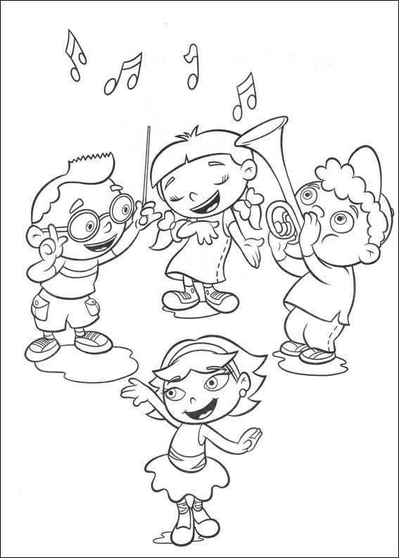 Kleurplaat Little Einsteins Kleine Einsteins Maken Muziek Little Einsteins Muziek Kle