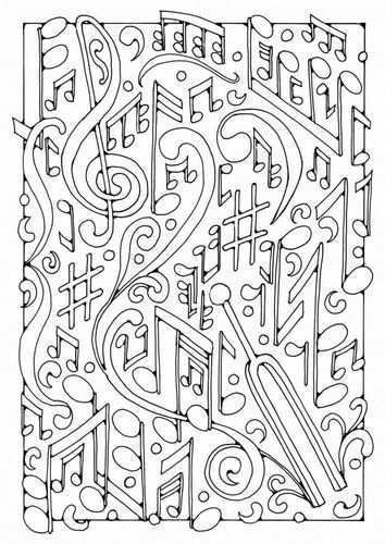 Coloring Page Music Muziek Tekeningen Muziek Muziek Werkbladen