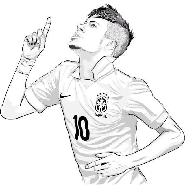 Neymar Top Soccer Player Coloring Sheet Soccer Drawing Sports Coloring Pages Soccer P