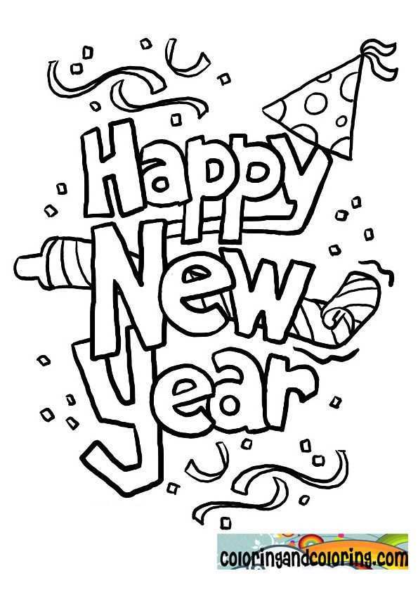 New Year S Coloring Pages Happy New Year Coloring Pages Coloring And Coloring Nieuwja