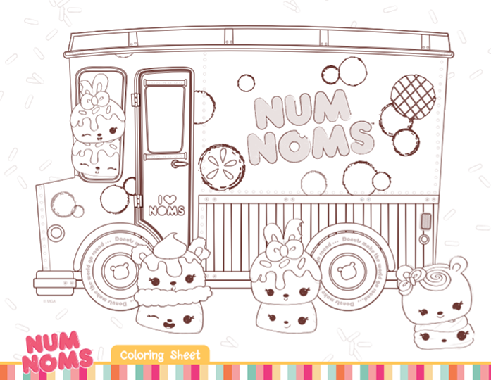 Num Noms Coloring Sheets Are A Cute Addition To A Num Noms Themed Birthday Party Your