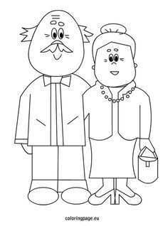Kleurplaat Oma En Opa Coloring Pages Grandparents Day Coloring Books