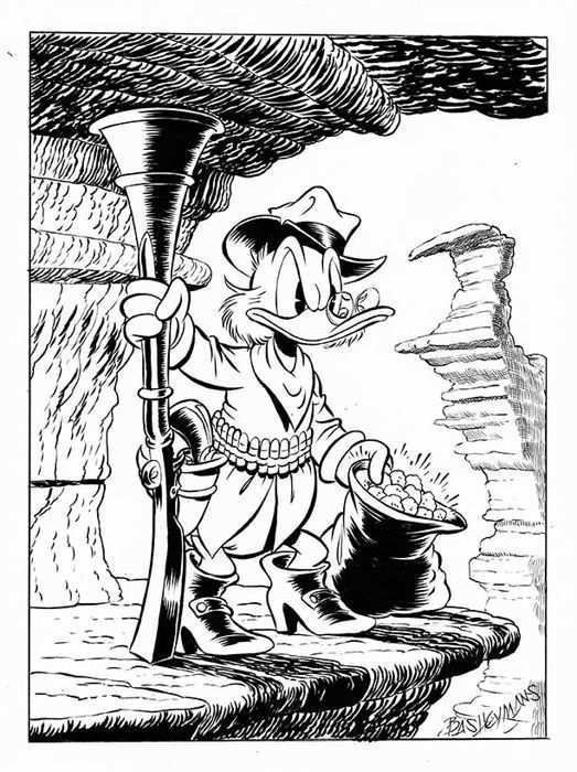 Bas Heymans Uncle Scrooge Bag Of Gold Original Preliminary Art W B Kunst Ideeen Prach