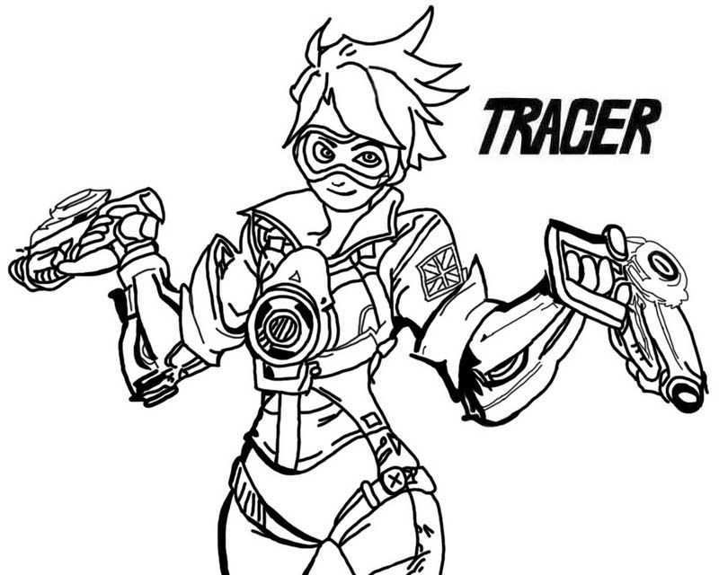 Overwatch Tracer With Ammunition Guns Coloring Page Overwatch Tracer Coloring Pages P