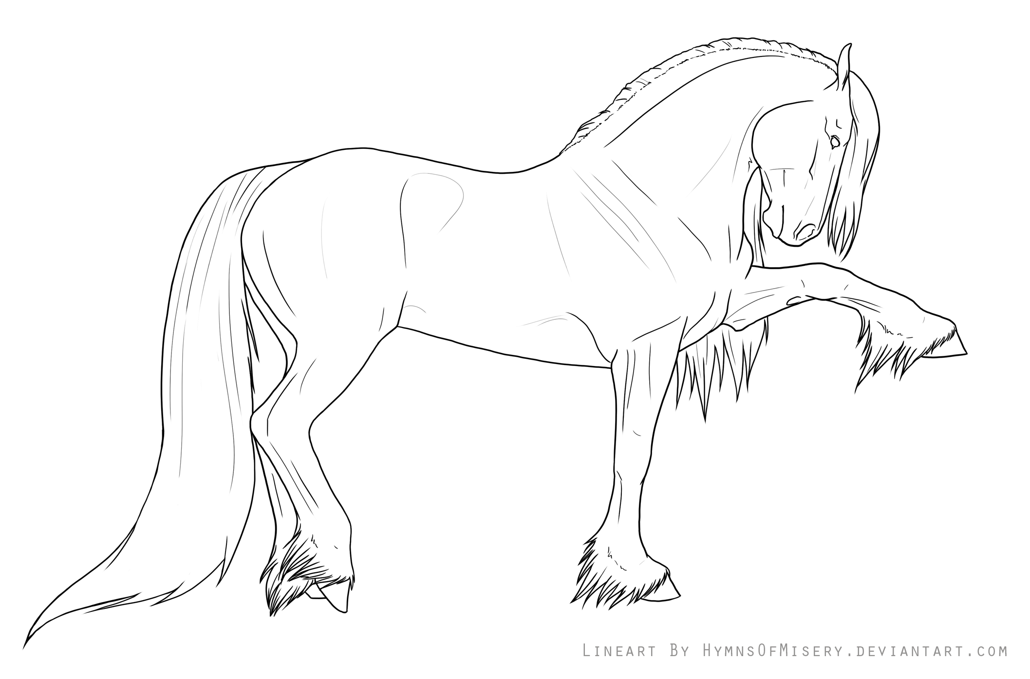 Horse Lineart Horse Coloring Pages Horse Coloring Horse Art Drawing