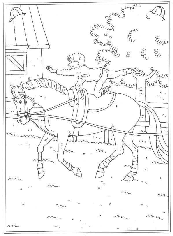 Kids N Fun 24 Kleurplaten Van Op De Manege Horse Coloring Books Horse Coloring Pages