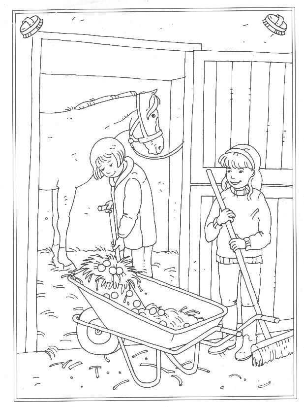 Kids N Fun 24 Coloring Pages Of At The Stables Horse Coloring Pages Horse Coloring Bo