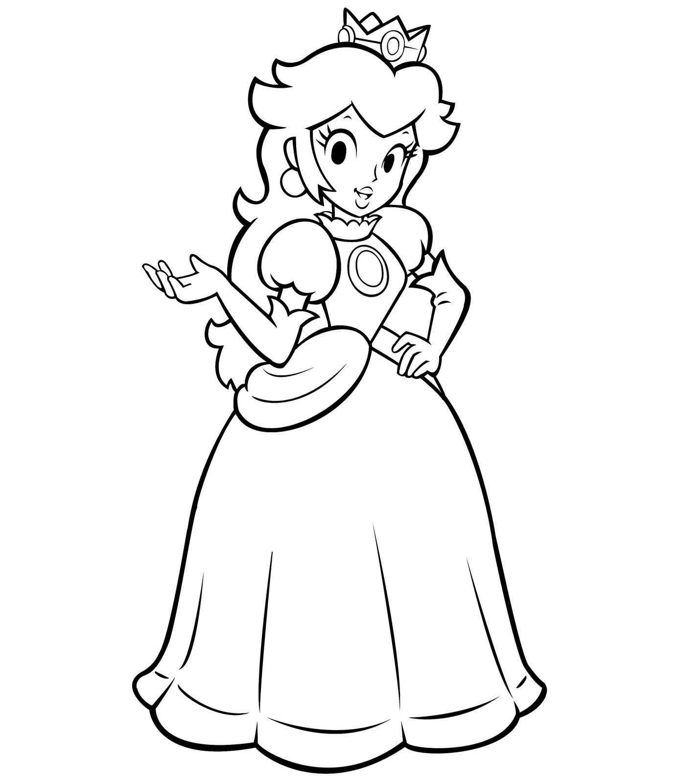 Princess Peach Coloring Pages Buku Mewarnai Halaman Mewarnai Kartu