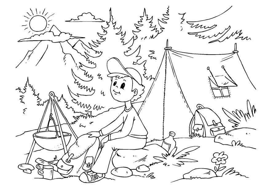 Pin Van Juf Ch Rlotte Op Thema Camping Kleuters Camping Theme Preschool Kleurplaten V