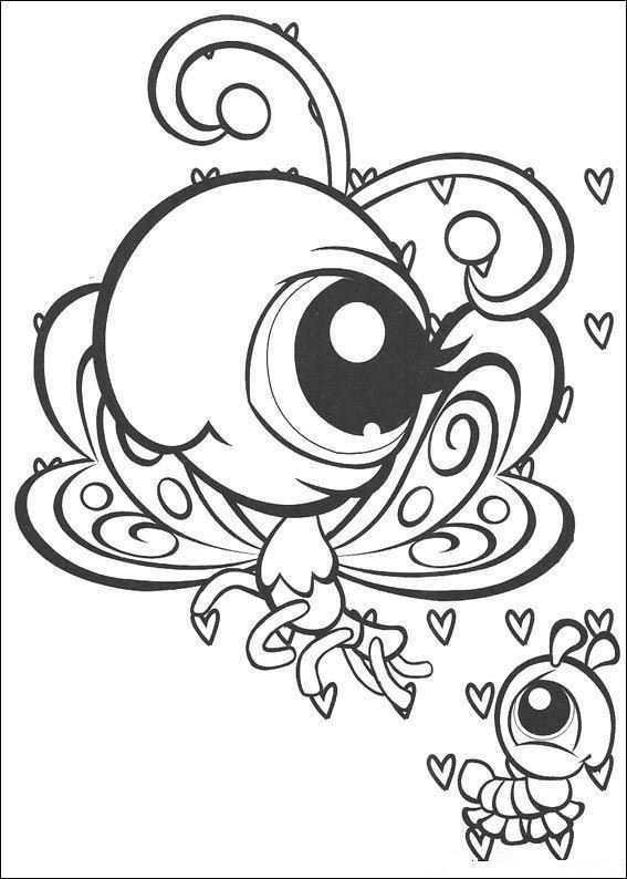 Kids N Fun Coloring Page Littlest Pet Shop Littlest Pet Shop Butterfly Coloring Page