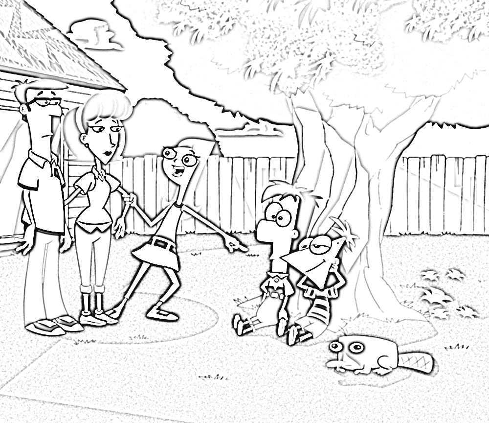 Phineas And Ferb Color Pages Disney Coloring Pages Coloring Pages Phineas And Ferb