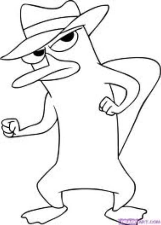Perry The Platypus Easy Cartoon Drawings Cartoon Drawings Phineas And Ferb
