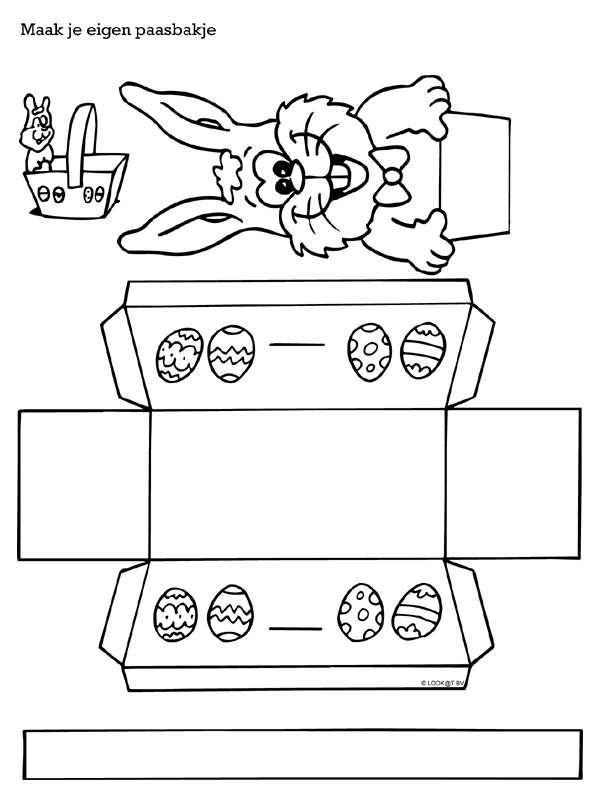 Kleurplaat Paasbakje Maken Pasen Kleurplaten Nl Pasen Knutselen Pasen Knutselen Voor