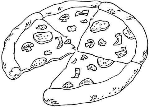 Tasty Pizza From Italy Coloring Page From Italy Category Select From 24652 Printable