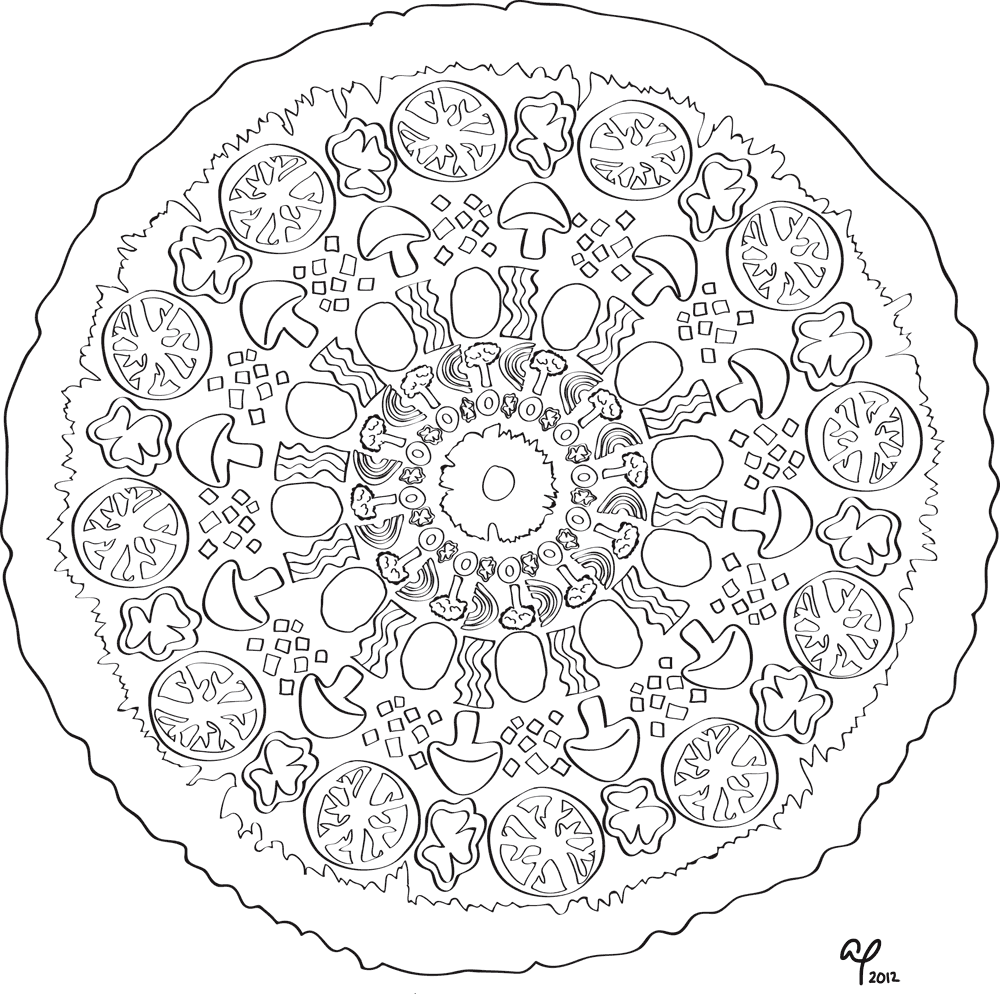 Free Pizza Coloring Page I Know A Few Kiddies Who Would Go Crazy For This Kidscrafts
