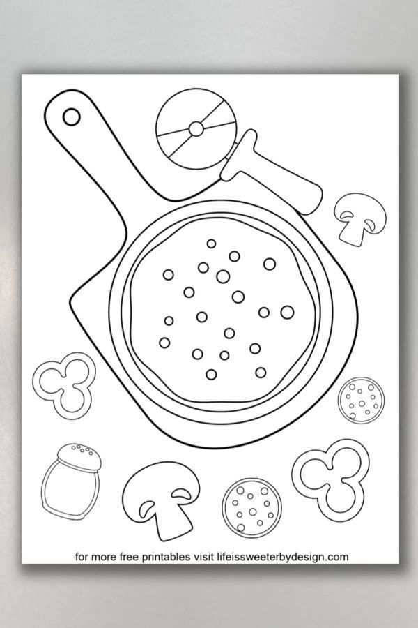 These Free Printable Pizza Coloring Pages Are Perfect For Pizza Parties There Are 2 D