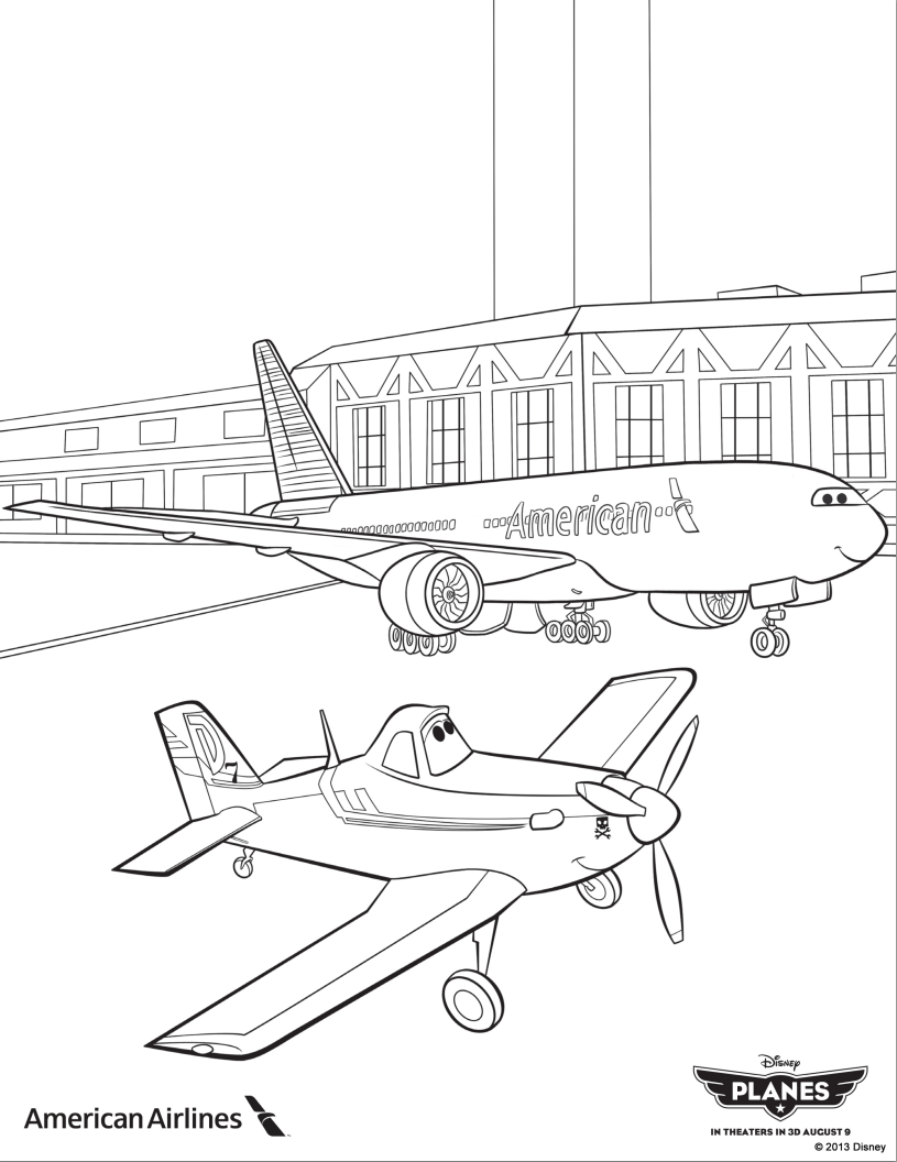 Take Off With Dusty And American Airlines With These Coloring Sheets From Disneyplane
