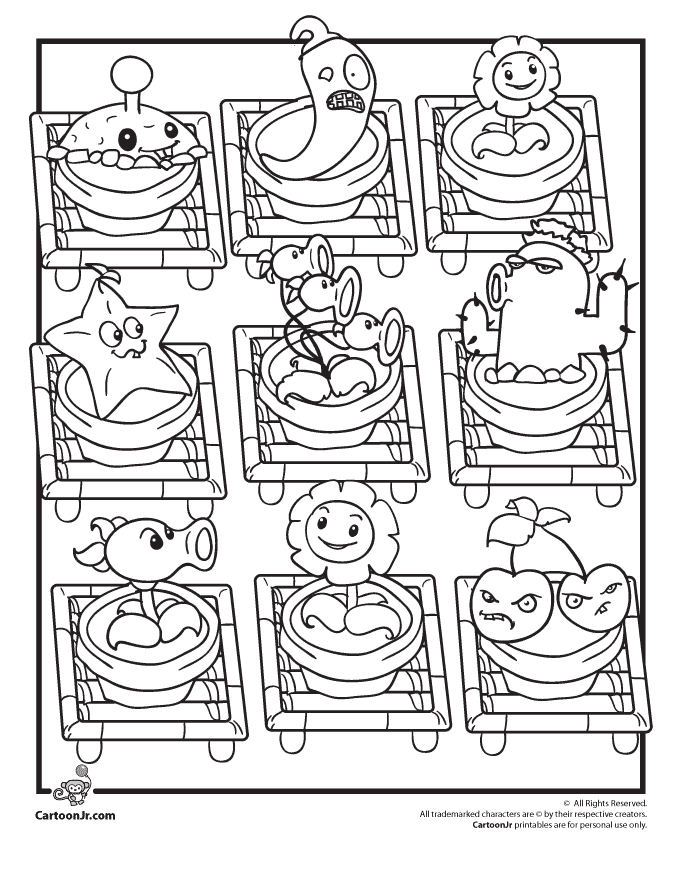 Plants Vs Zombies Coloring Pages Coloring Rocks Plants Vs Zombies Birthday Party Colo