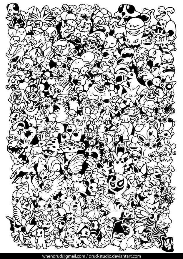 All Pokemon Characters By Drud Pokemon Coloring Pages Pokemon Coloring Sheets Pokemon
