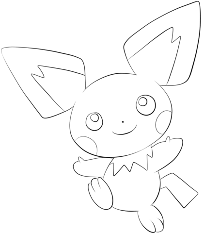 Click To See Printable Version Of Pichu Coloring Page Pokemon Coloring Pages Pokemon