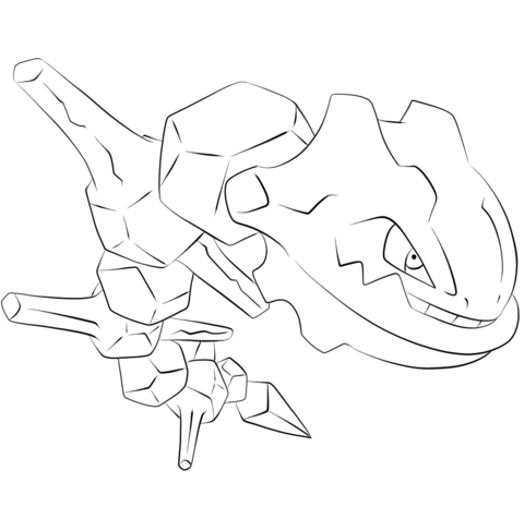 Steelix Coloring Page Pokemon Coloring Pages Pokemon Coloring Sheets Pokemon Coloring