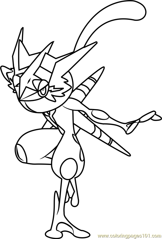 Ash Greninja Pokemon Sun And Moon Coloring Page Pokemon Coloring Pages Pokemon Colori