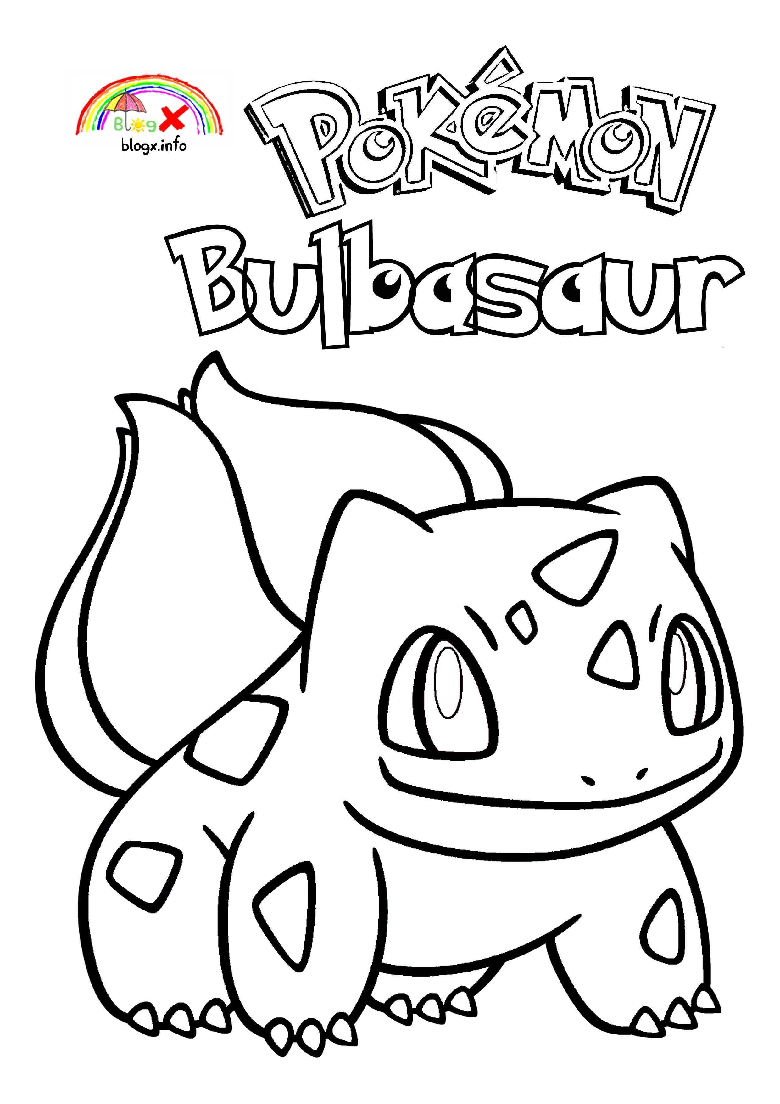 Pokemon Bulbasaur Coloring Page Blogx Info Pokemon Bulbasaur Pokemon Coloring Colorin