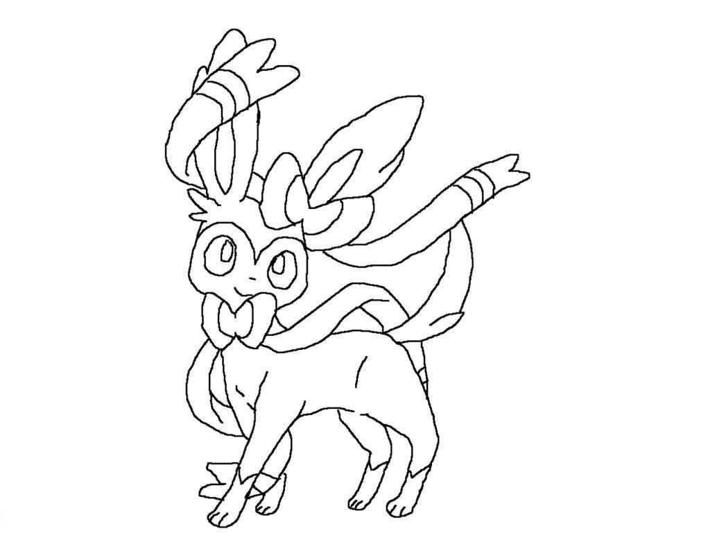 Sylveon Eevee Evolution Coloring Pages Pokemon Eevee Evolutions Pokemon Coloring Page