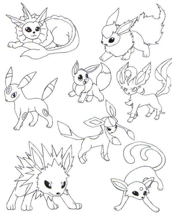 Pokemon Eevee Evolutions Coloring Pages Pokemon Coloring Pages Pokemon Coloring Sheet