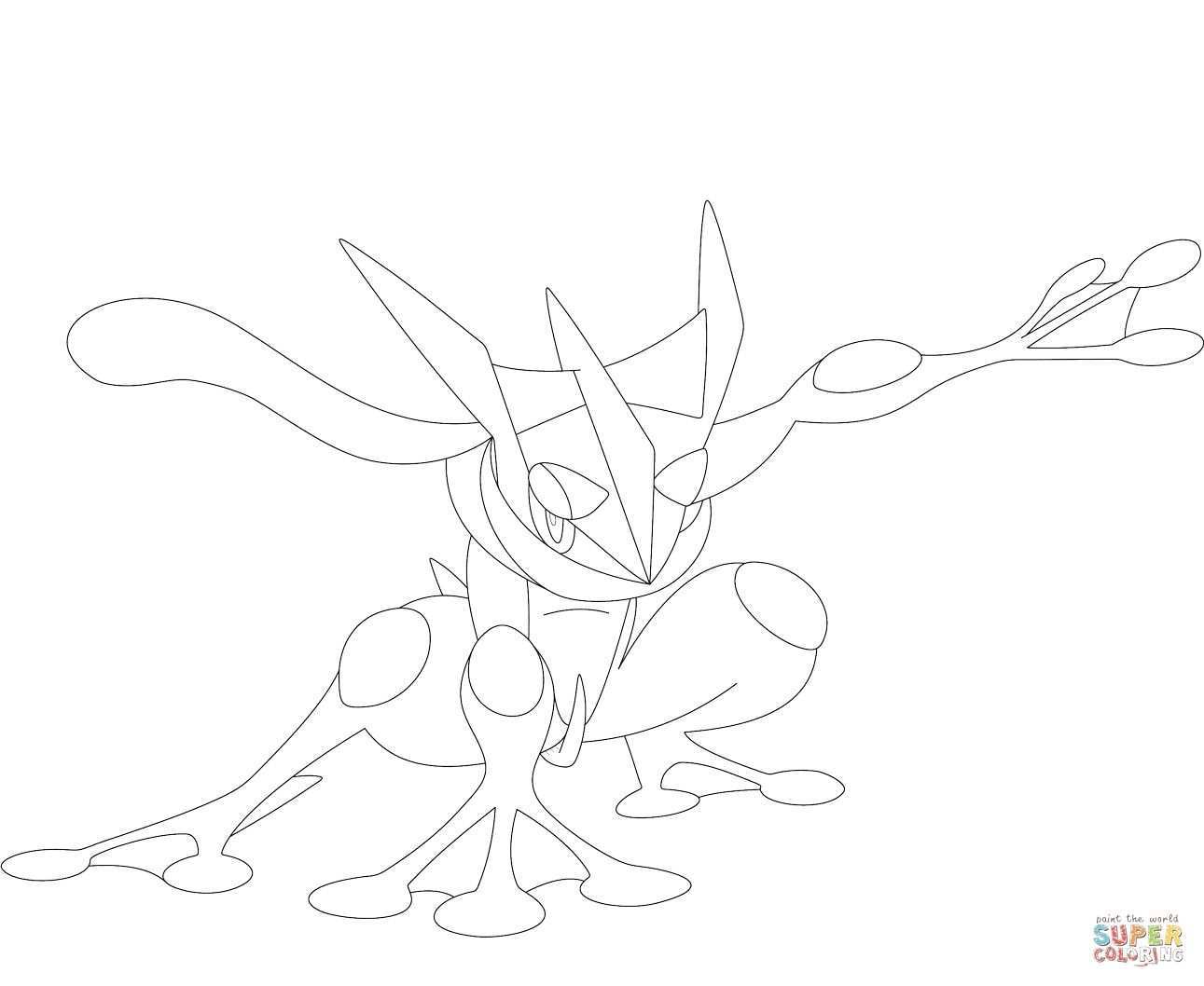 Greninja Pokemon Coloring Page Coloring Pages Allow Kids To Accompany Their Favorite