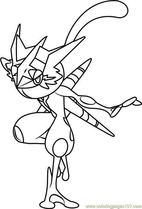 Ash Greninja Pokemon Sun And Moon Printable Coloring Page For Kids And Adults Pokemon