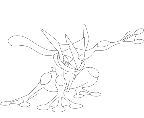 Greninja Dibujo Para Colorear Coloring Pages Pokemon Coloring Pages Pokemon Coloring