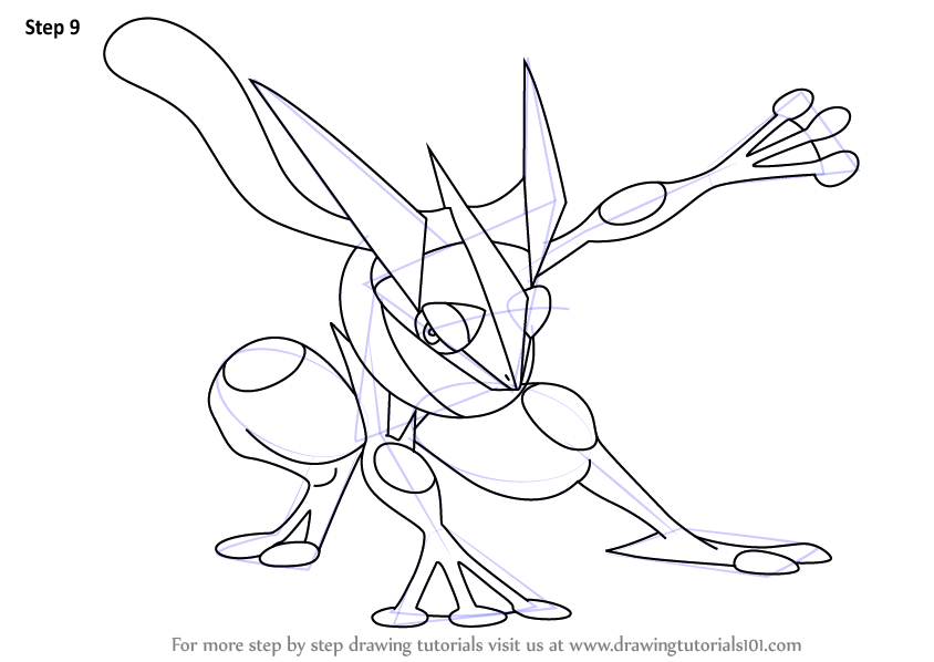 How To Draw Greninja From Pokemon Drawingtutorials101 Com Pokemon Coloring Pages Poke