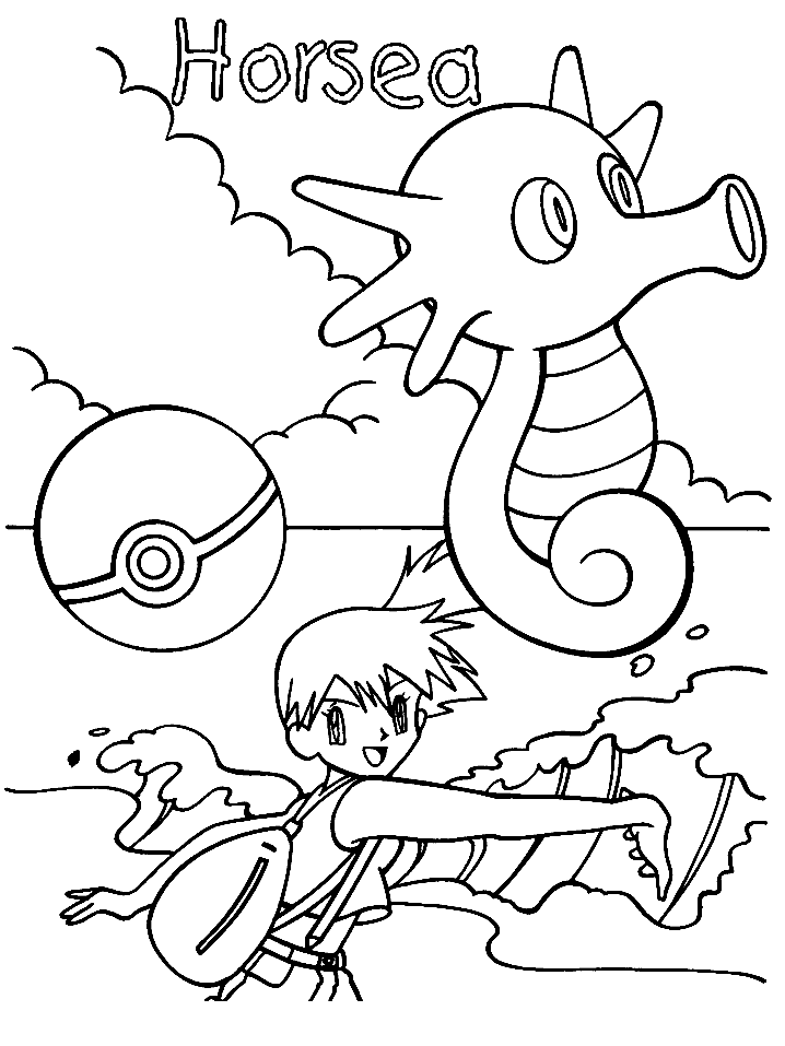 Pokemon Kleurplaten Horsea