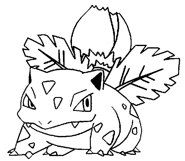 A Coloring Page From The Pokemon Ivysaur Download It By Clicking The Picture Have Fun