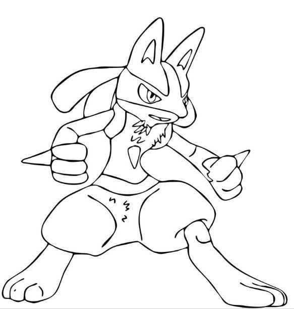 Lucario Coloring Page Hd Kleurplaten Pokemon Afbeeldingen