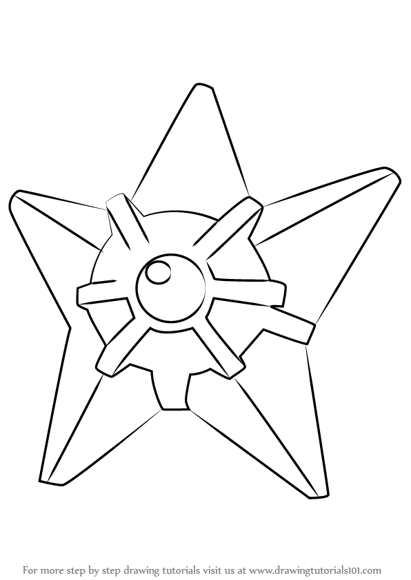 Learn How To Draw Staryu From Pokemon Pokemon Step By Step Drawing Tutorials Pokemon