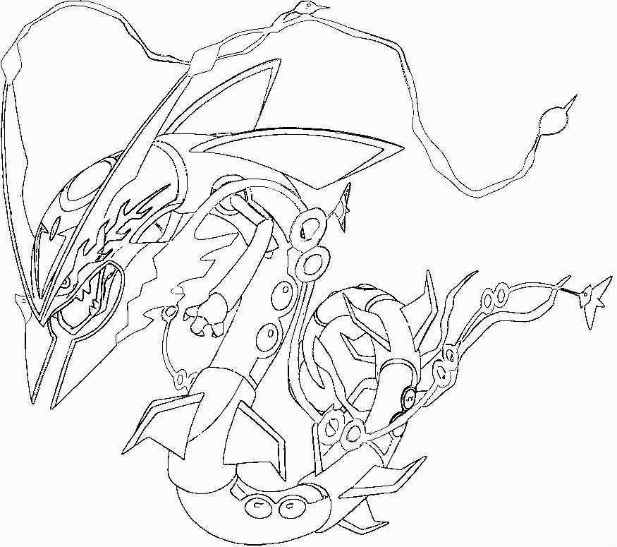 Mega Rayquaza Coloring Page Beautiful Coloring Page Mega Evolved Pokemon Mega Rayquaz