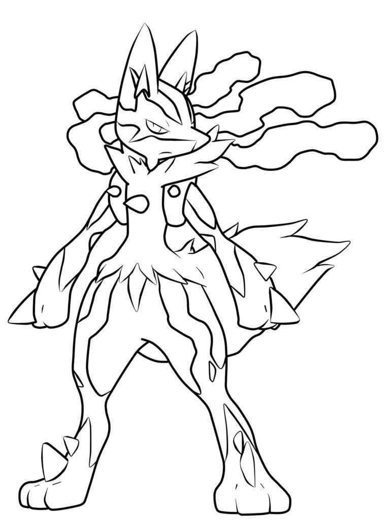 Pokemon Coloring Pages Mega Lucario Through The Thousand Photographs On Line About Po