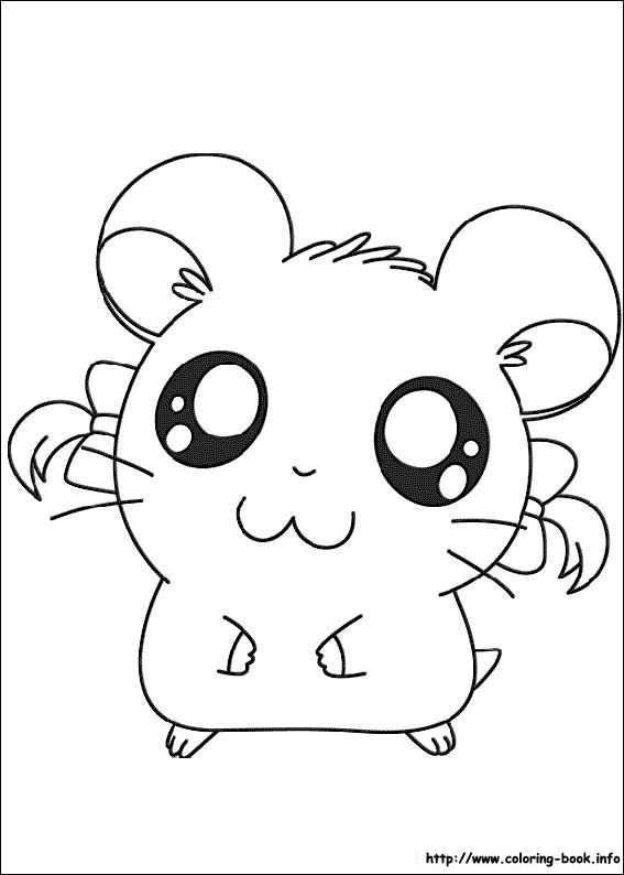 Hamtaro Coloring Picture Cute Coloring Pages Pokemon Coloring Pages Coloring Books