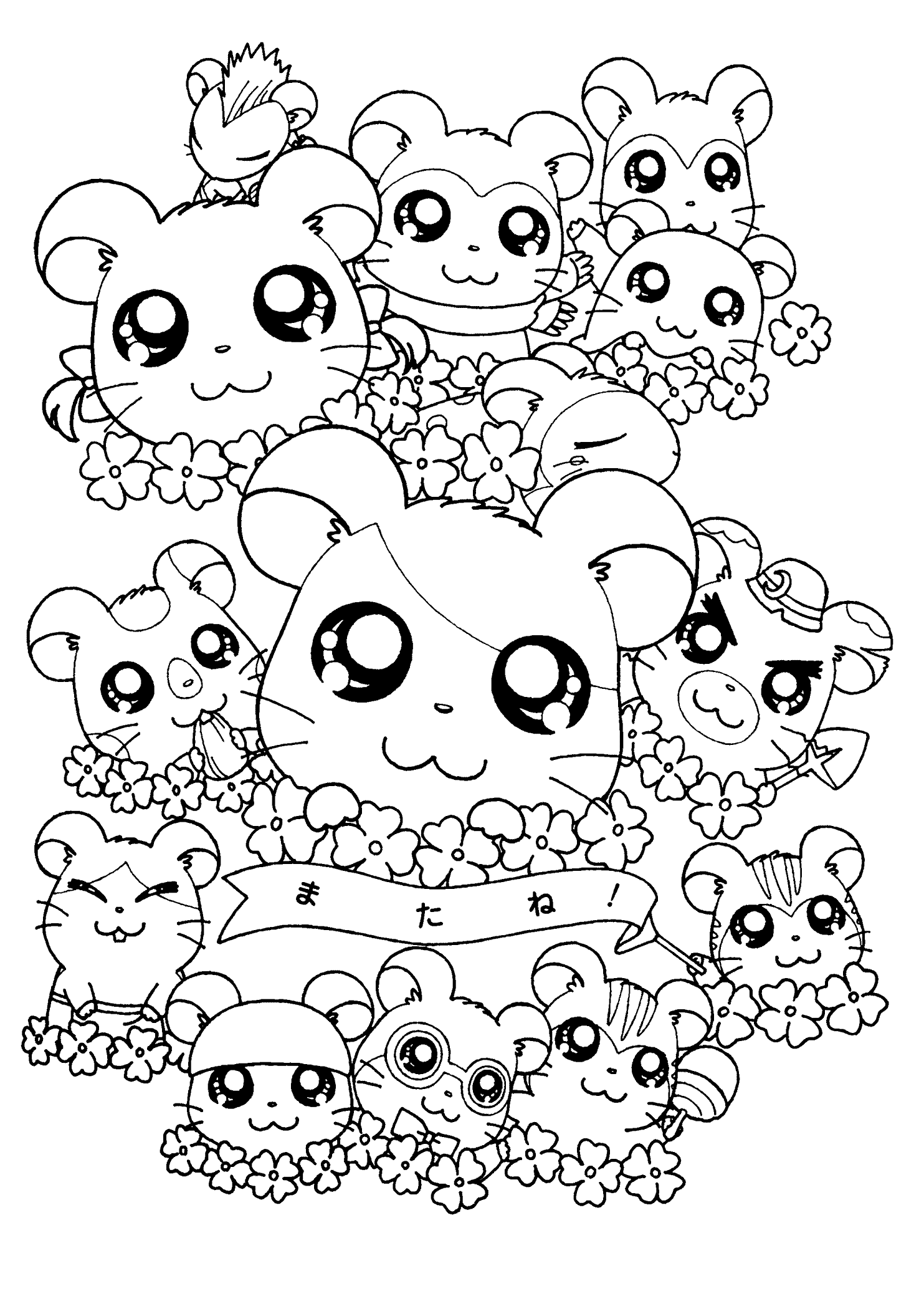 Anime Hamtaro Coloring Pages For Kids Printable Free Unicorn Coloring Pages Disney Co