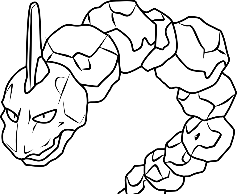 Some Of The Colouring Page Names Are 095 Onix Pokemon How To Draw Onix Geodude Geodud