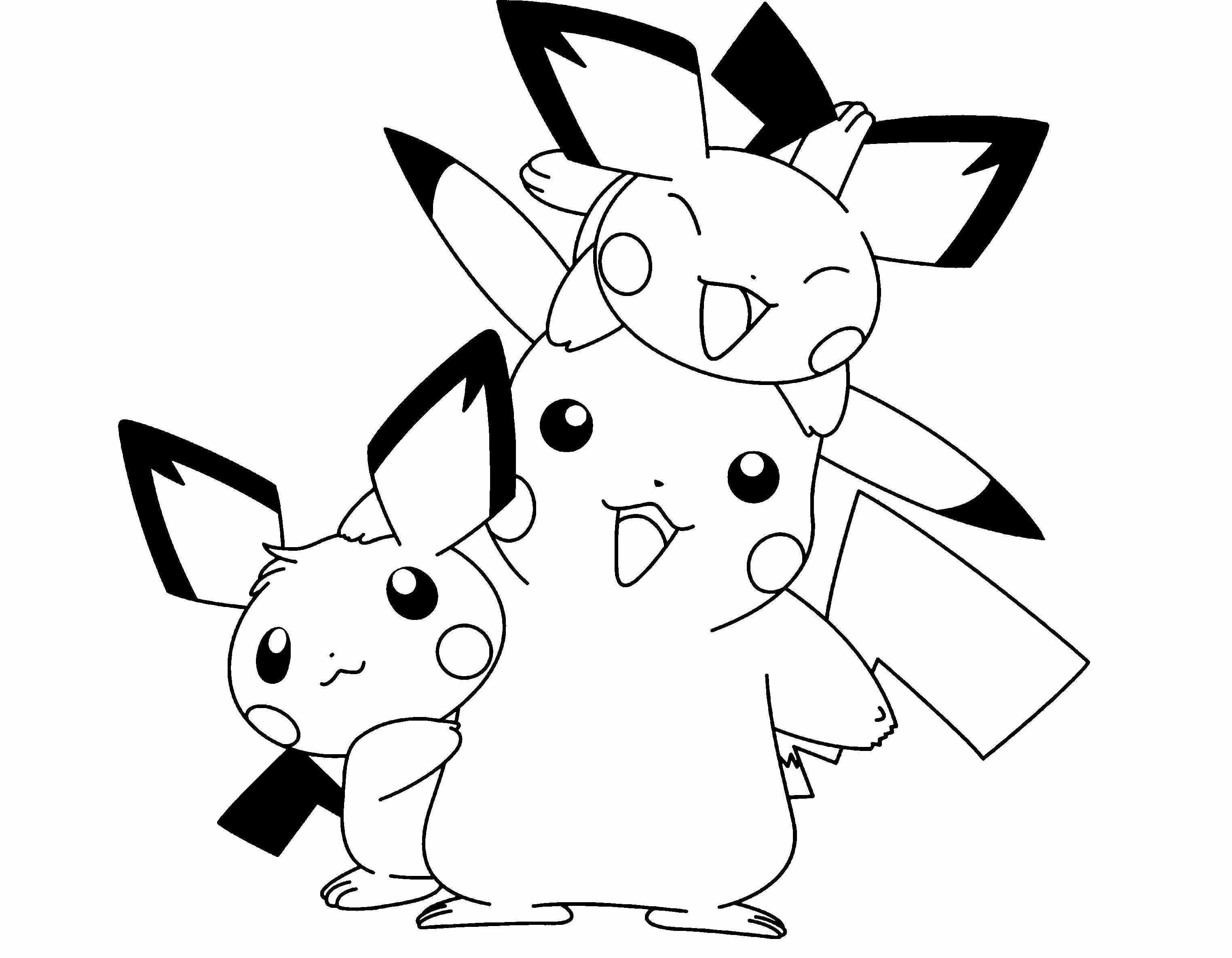 Pichu Pikachu Raichu Coloring Pages From The Thousand Pictures On The Net About Pichu