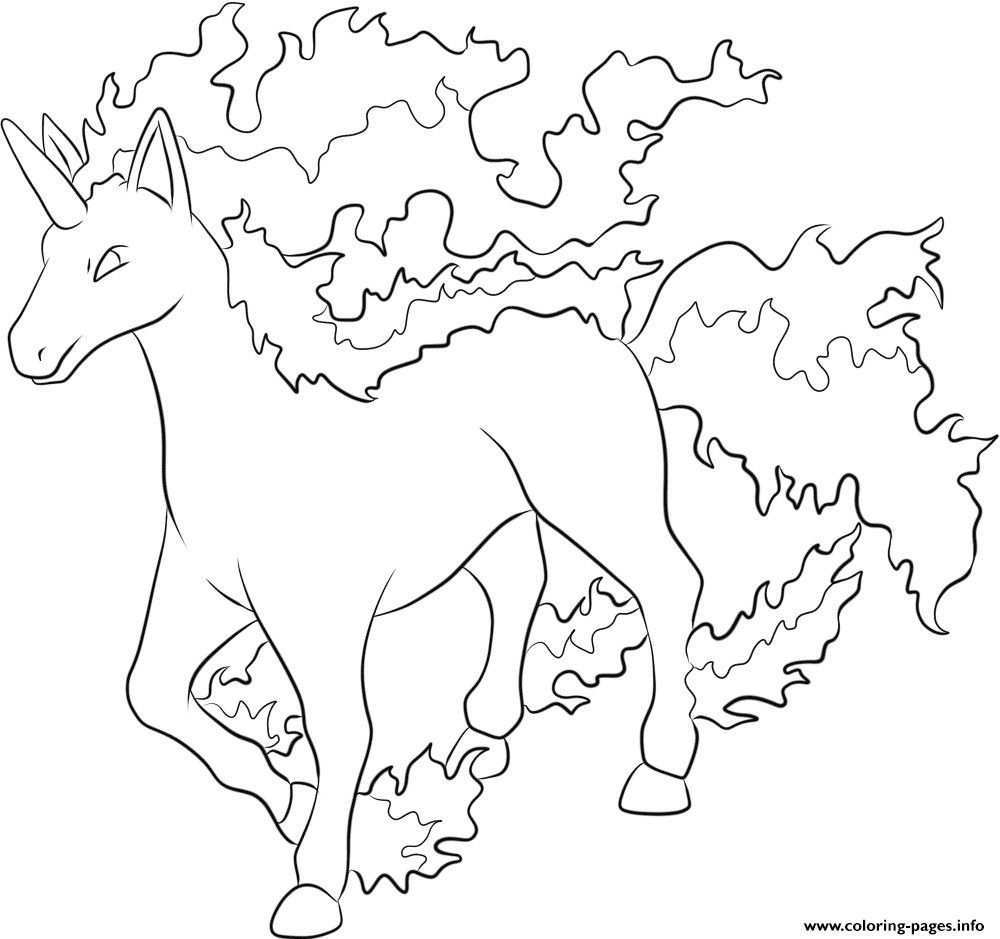 Pokemon Coloring Pages Rapidash Through The Thousand Photos Online In Relation To Pok