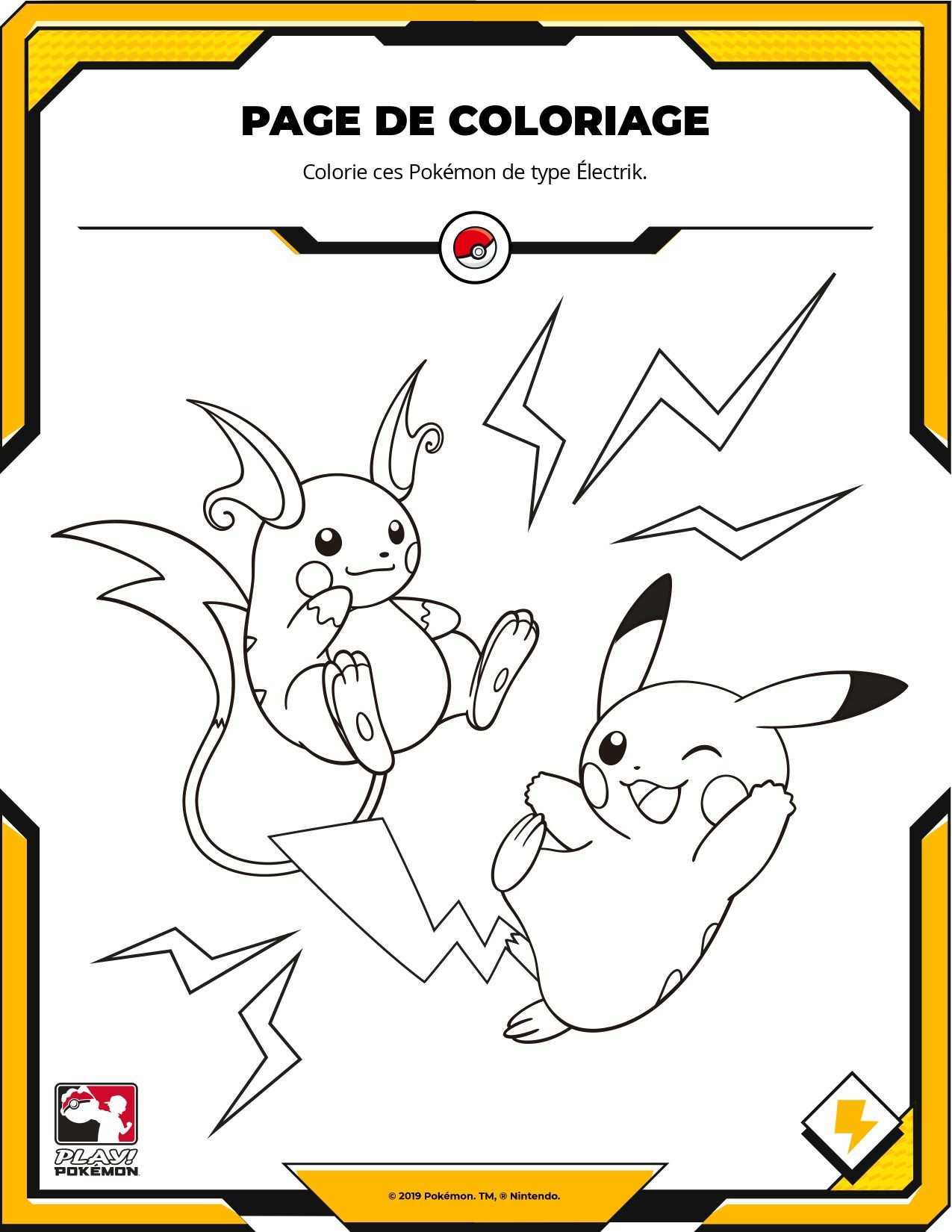 Coloriage Pokemon Pikachu Et Raichu